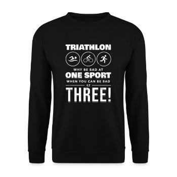 Triathlon - Unisex Pullover - Schwarz - Vorne - Alina (178cm) & Michal (187cm)