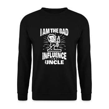 uncle - Unisex Sweatshirt - black - Front - Alina (178cm) & Michal (187cm)