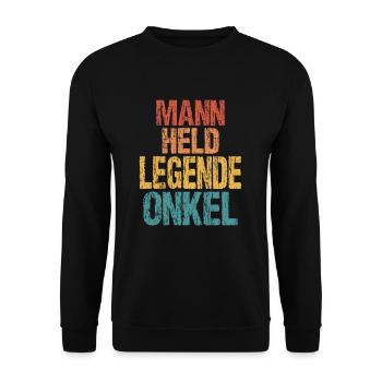 Onkel - Unisex Pullover - Schwarz - Vorne - Alina (178cm) & Michal (187cm)