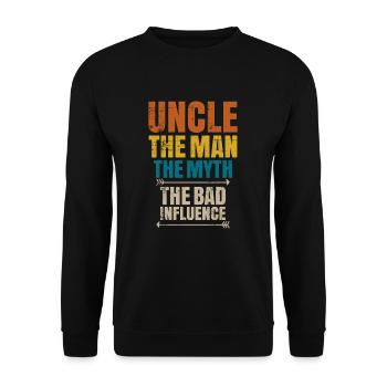 uncle - Unisex Sweatshirt - black - Front - Alina (178cm) & Michal (187cm)