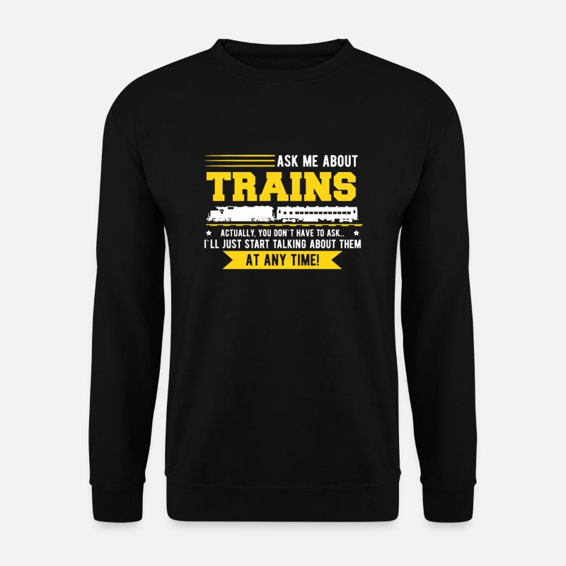 Zug Züge Modeleisenbahn Eisenbahn Geschenk - Unisex Pullover - Schwarz