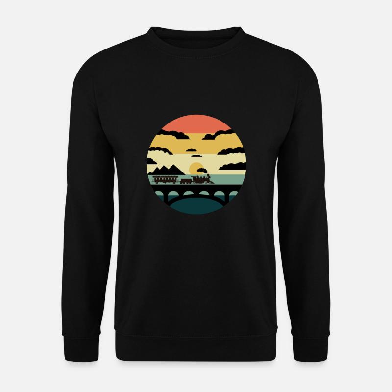 Zug Züge Modeleisenbahn Eisenbahn Geschenk - Unisex Pullover - Schwarz