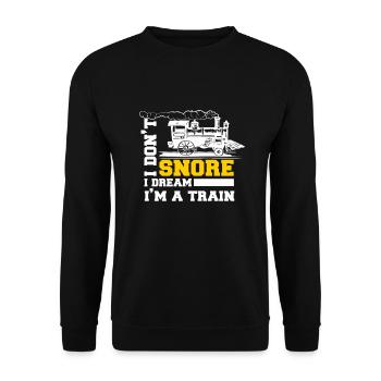 Train trains train modèle - Sweat-shirt Unisexe - noir - Devant - Alina (178cm) & Michal (187cm)