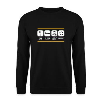 Train trains train modèle - Sweat-shirt Unisexe - noir - Devant - Alina (178cm) & Michal (187cm)