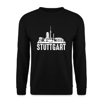 Stuttgart - Unisex Sweatshirt - black - Front - Alina (178cm) & Michal (187cm)