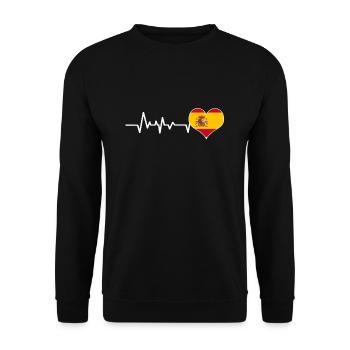 Spain - Unisex Sweatshirt - black - Front - Alina (178cm) & Michal (187cm)