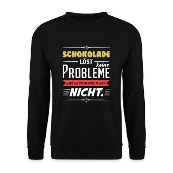 lustiger Spruch - Unisex Pullover - Schwarz - Vorne - Alina (178cm) & Michal (187cm)