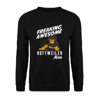 Rottweiler - Unisex Pullover - Schwarz - Vorne - Alina (178cm) & Michal (187cm)