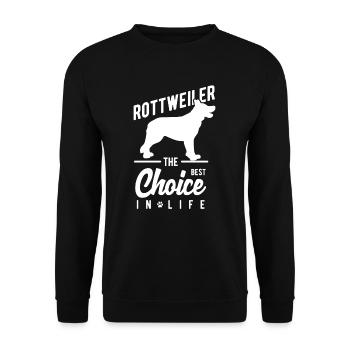 rottweiler - Sweat-shirt Unisexe - noir - Devant - Alina (178cm) & Michal (187cm)