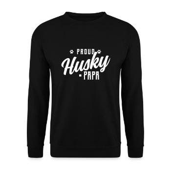 Husky - Unisex Sweatshirt - black - Front - Alina (178cm) & Michal (187cm)