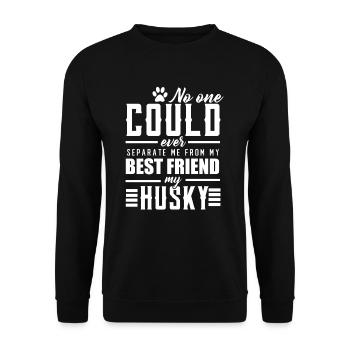 Husky - Unisex Sweatshirt - black - Front - Alina (178cm) & Michal (187cm)