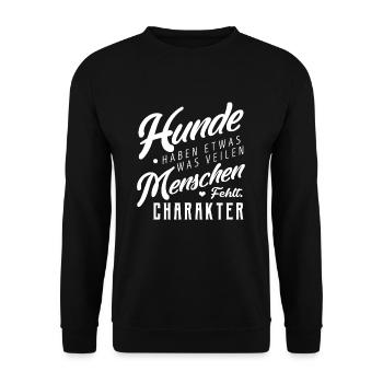 Idée cadeau chien chiot chien - Sweat-shirt Unisexe - noir - Devant - Alina (178cm) & Michal (187cm)