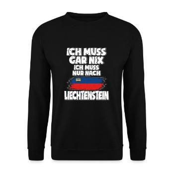 Liechtenstein - Unisex Pullover - Schwarz - Vorne - Alina (178cm) & Michal (187cm)