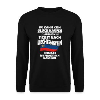 Liechtenstein - Unisex Pullover - Schwarz - Vorne - Alina (178cm) & Michal (187cm)