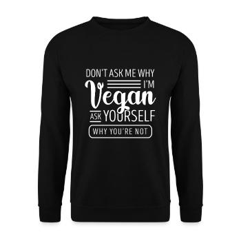 Vegan - Unisex Pullover - Schwarz - Vorne - Alina (178cm) & Michal (187cm)