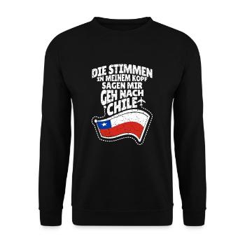 Chile - Unisex Pullover - Schwarz - Vorne - Alina (178cm) & Michal (187cm)