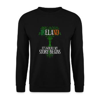 Ireland - Unisex Sweatshirt - black - Front - Alina (178cm) & Michal (187cm)