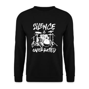 Drums - Unisex Sweatshirt - black - Front - Alina (178cm) & Michal (187cm)