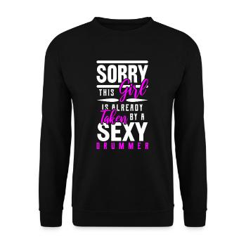 Drums drummer drummer gift - Unisex Sweatshirt - black - Front - Alina (178cm) & Michal (187cm)