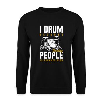 Drums drummer drummer gift - Unisex Sweatshirt - black - Front - Alina (178cm) & Michal (187cm)
