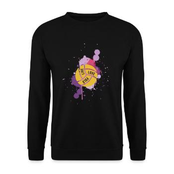 water polo - Unisex Sweatshirt - black - Front - Alina (178cm) & Michal (187cm)