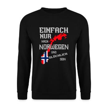 Norwegen - Unisex Pullover - Schwarz - Vorne - Alina (178cm) & Michal (187cm)