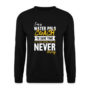 water polo - Unisex Sweatshirt - black - Front - Alina (178cm) & Michal (187cm)
