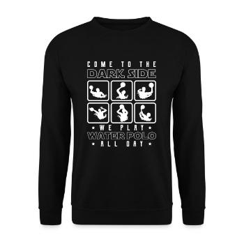 water polo - Unisex Sweatshirt - black - Front - Alina (178cm) & Michal (187cm)