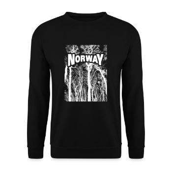 Norway - Unisex Sweatshirt - black - Front - Alina (178cm) & Michal (187cm)