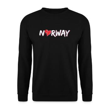 Norway - Unisex Sweatshirt - black - Front - Alina (178cm) & Michal (187cm)