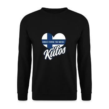 Finland - Unisex Sweatshirt - black - Front - Alina (178cm) & Michal (187cm)
