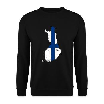 Finland - Unisex Sweatshirt - black - Front - Alina (178cm) & Michal (187cm)