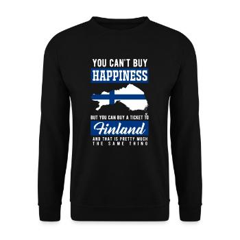 Finland - Unisex Sweatshirt - black - Front - Alina (178cm) & Michal (187cm)
