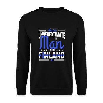 Finland - Unisex Sweatshirt - black - Front - Alina (178cm) & Michal (187cm)