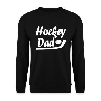 Hockey Dad Hockey Father Ice Hockey - Unisex Sweatshirt - black - Front - Alina (178cm) & Michal (187cm)