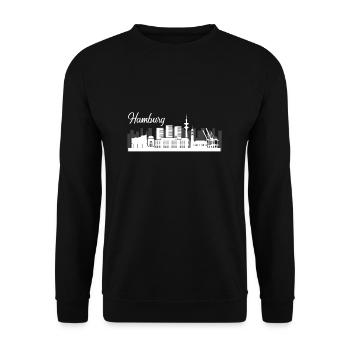 Hambourg - Sweat-shirt Unisexe - noir - Devant - Alina (178cm) & Michal (187cm)
