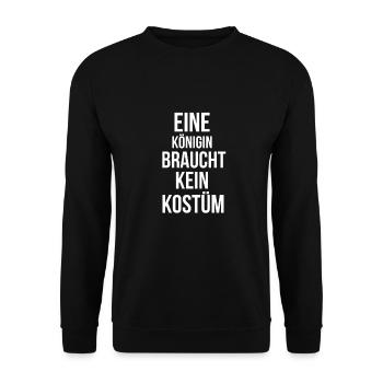 Karneval Fasching Kostüm - Unisex Pullover - Schwarz - Vorne - Alina (178cm) & Michal (187cm)