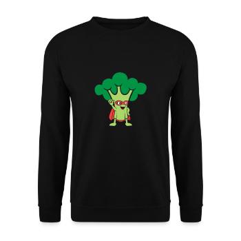 broccoli - Unisex Sweatshirt - black - Front - Alina (178cm) & Michal (187cm)