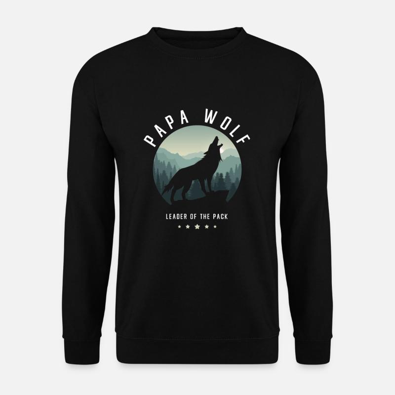 Wolf - Unisex Pullover - Schwarz