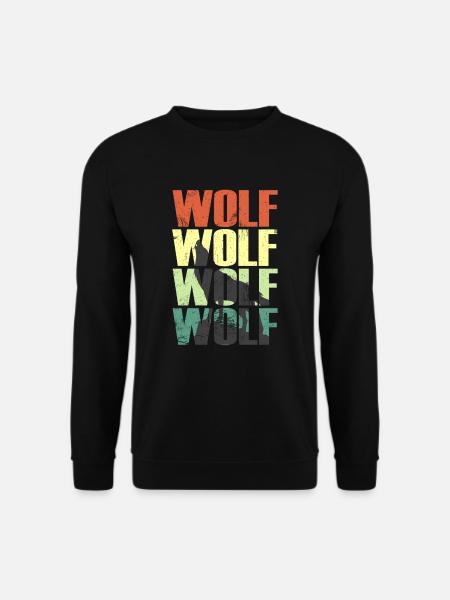 Wolf Wlfe Wolfsrudel Geschenk - Unisex Pullover - Schwarz