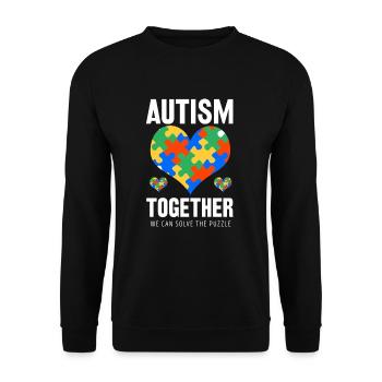 autism - Unisex Sweatshirt - black - Front - Alina (178cm) & Michal (187cm)