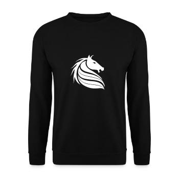 Cheval chevaux mignon cadeau d'équitation - Sweat-shirt Unisexe - noir - Devant - Alina (178cm) & Michal (187cm)