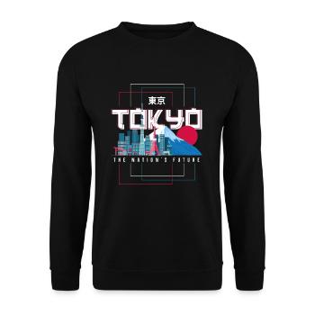 Japon - Sweat-shirt Unisexe - noir - Devant - Alina (178cm) & Michal (187cm)