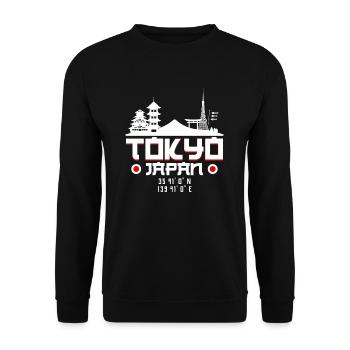 Japan - Unisex Pullover - Schwarz - Vorne - Alina (178cm) & Michal (187cm)