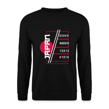Japan - Unisex Sweatshirt - black - Front - Alina (178cm) & Michal (187cm)