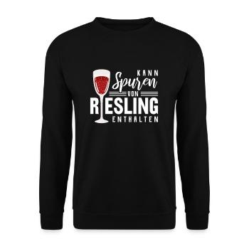 Wein - Unisex Pullover - Schwarz - Vorne - Alina (178cm) & Michal (187cm)