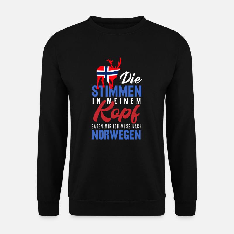 Norwegen - Unisex Pullover - Schwarz
