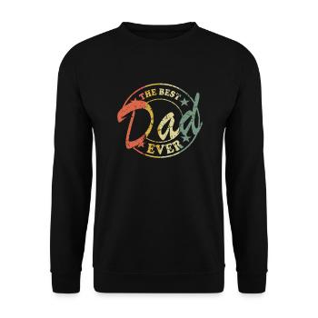 The best dad ever best dad dad gift - Unisex Sweatshirt - black - Front - Alina (178cm) & Michal (187cm)