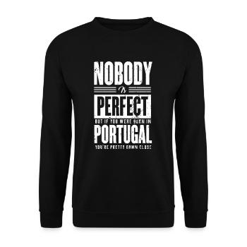 le Portugal - Sweat-shirt Unisexe - noir - Devant - Alina (178cm) & Michal (187cm)