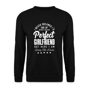 girlfriend - Unisex Sweatshirt - black - Front - Alina (178cm) & Michal (187cm)